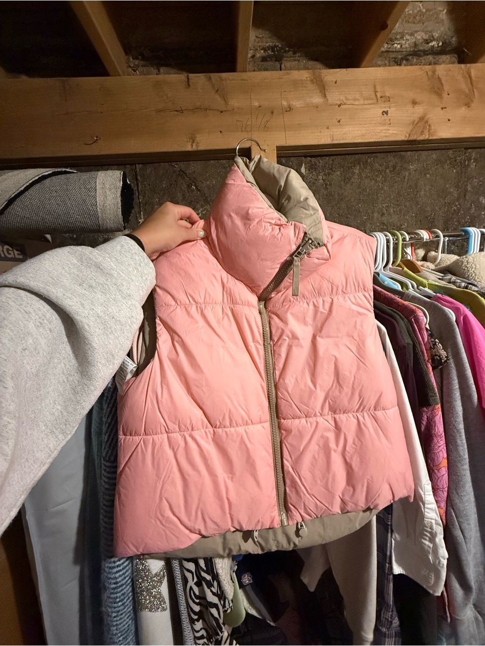 Pink Reversible Puffer Vest